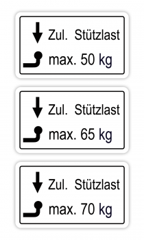 Preview: Aufkleber Stützlast